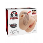 Телесный мастурбатор с вибрацией Double Pounder Vibrating Squeeze Stroker - Pipedream - в Орле купить с доставкой