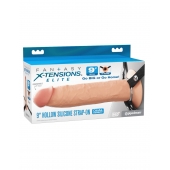 Телесный пустотелый фаллопротез 9’’ Hollow Silicone Strap-On - 24,1 см. - Pipedream - купить с доставкой в Орле