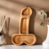 Деревянное блюдо для подачи в форме члена (25 х 16,5 х 1,7 см) - Сима-Ленд - купить с доставкой в Орле