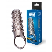 Дымчатая насадка на пенис с шипами и выпуклостями - 12 см. - Sex Expert - в Орле купить с доставкой