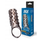 Дымчатая насадка на пенис с шипами и выпуклостями - 12,5 см. - Sex Expert - в Орле купить с доставкой