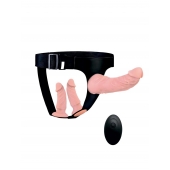 Женский страпон с 3 насадками и вибрацией - Erowoman-Eroman - купить с доставкой в Орле