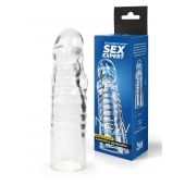 Прозрачная закрытая насадка на член - 15 см. - Sex Expert - в Орле купить с доставкой