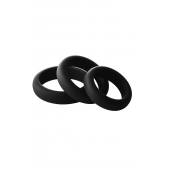 Набор из 3 черных эрекционных колец Smooth Silicone Cockring Pack - Dream Toys - в Орле купить с доставкой
