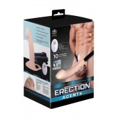 Телесный полый страпон с вибрацией Erection Agents - 24,1 см. - NMC - купить с доставкой в Орле