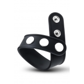 Черное эрекционное кольцо на кнопках - Blush Novelties - в Орле купить с доставкой