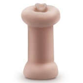 Телесный люминесцентный двусторонний мастурбатор Tasha - Blush Novelties - в Орле купить с доставкой