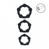 Набор из 3 эрекционных колец Beaded Silicone Cockring Set - Shots Media BV - в Орле купить с доставкой