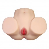 Телесный мастурбатор с 2 любовными отверстиями Olivia - Baile - в Орле купить с доставкой