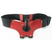 Красные трусики со штырьком для насадки - БДСМ Арсенал - купить с доставкой в Орле