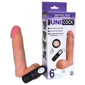 Фаллическая насадка Харнесс UNICOCK 6  с вибрацией - 18 см. - LOVETOY (А-Полимер) - купить с доставкой в Орле
