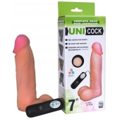 Фаллическая насадка Харнесс UNICOCK 7  с вибрацией - 19 см. - LOVETOY (А-Полимер) - купить с доставкой в Орле
