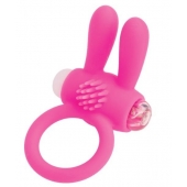 Розовое эрекционное виброкольцо A-toys с ушками - A-toys - в Орле купить с доставкой