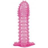 Гелевая розовая насадка с шипами - 12 см. - Toyfa Basic - в Орле купить с доставкой Гелевая розовая насадка с шипами - 12 см. - Toyfa Basic - в Орле купить с доставкой