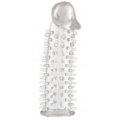 Прозрачная насадка на половой член с закрытой головкой и шипами - 12,5 см. - Toyfa Basic - в Орле купить с доставкой