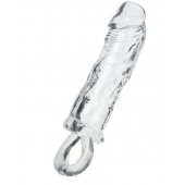 Прозрачная насадка с петлёй для фиксации - 14 см. - ToyFa - в Орле купить с доставкой