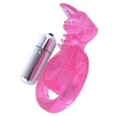 Розовая вибронасадка со стимулятор клитора   Язычок - Toyfa Basic - в Орле купить с доставкой
