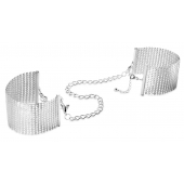 Серебристые наручники-браслеты Desir Metallique Handcuffs - Bijoux Indiscrets - купить с доставкой в Орле