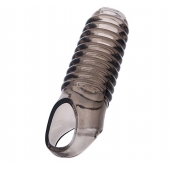 Дымчатая насадка с рёбрышками и подхватом мошонки ToyFa XLover - 12,5 см. - ToyFa - в Орле купить с доставкой