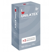 Презервативы с рёбрами Unilatex Ribbed - 12 шт. + 3 шт. в подарок - Unilatex - купить с доставкой в Орле