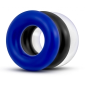 Набор из 3 разноцветных колец Stay Hard Donut Rings - Blush Novelties - в Орле купить с доставкой