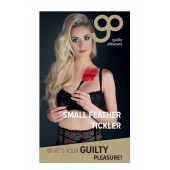 Пластиковая метелочка с красными пёрышками Small Feather Tickler - 32 см. - Blush Novelties - купить с доставкой в Орле