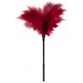 Пластиковая метелочка с красными пёрышками Small Feather Tickler - 32 см. - Blush Novelties - купить с доставкой в Орле