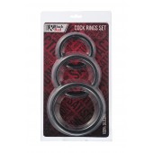 Набор из 3 чёрных эрекционных колец - ToyFa - в Орле купить с доставкой