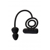 Чёрное эрекционное кольцо с вибропулькой и анальным хвостом - Erotist Adult Toys - в Орле купить с доставкой