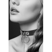 Узенький ошейник из полиуретана с кольцом - Bijoux Pour Toi - купить с доставкой в Орле