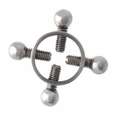 Серебристые зажимы для сосков на винтах - ToyFa - купить с доставкой в Орле