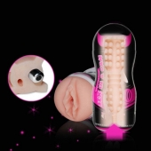 Мастурбатор-вагина Sex In A Can Vibra Vagina Tunnel - Lovetoy - в Орле купить с доставкой