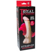 Телесная насадка REAL Standard с усиками на основании - 19 см. - LOVETOY (А-Полимер) - купить с доставкой в Орле