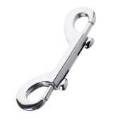Серебристый двухсторонний карабин TOYFA Metal - ToyFa - купить с доставкой в Орле