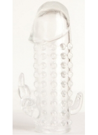 Гелевая прозрачная насадка с 2 отростками - 13 см. - Toyfa Basic - в Орле купить с доставкой Гелевая прозрачная насадка с 2 отростками - 13 см. - Toyfa Basic - в Орле купить с доставкой