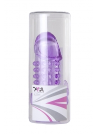 Закрытая фиолетовая насадка с 2 отростками - 13 см. - Toyfa Basic - в Орле купить с доставкой Закрытая фиолетовая насадка с 2 отростками - 13 см. - Toyfa Basic - в Орле купить с доставкой