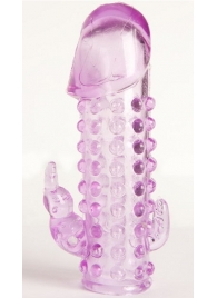 Закрытая фиолетовая насадка с 2 отростками - 13 см. - Toyfa Basic - в Орле купить с доставкой Закрытая фиолетовая насадка с 2 отростками - 13 см. - Toyfa Basic - в Орле купить с доставкой