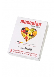 Жёлтые презервативы Masculan Ultra Tutti-Frutti с фруктовым ароматом - 3 шт. - Masculan - купить с доставкой в Орле