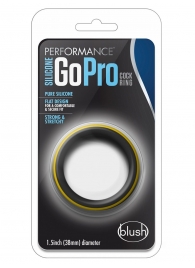 Черно-желтое силиконовое эрекционное кольцо Silicone Go Pro Cock Ring - Blush Novelties - в Орле купить с доставкой