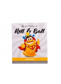 Стимулирующий презерватив-насадка Roll   Ball Banana - Sitabella - купить с доставкой в Орле