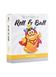 Стимулирующий презерватив-насадка Roll   Ball Banana - Sitabella - купить с доставкой в Орле