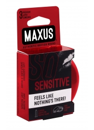 Ультратонкие презервативы в железном кейсе MAXUS Sensitive - 3 шт. - Maxus - купить с доставкой в Орле