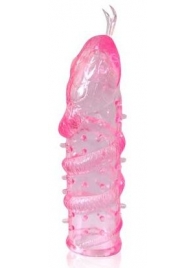 Закрытая рельефная насадка Crystal sleeve snakes в виде змеи с усиками - 14 см. - Erowoman-Eroman - в Орле купить с доставкой
