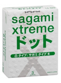 Презервативы Sagami Xtreme SUPER DOTS с точками - 3 шт. - Sagami - купить с доставкой в Орле