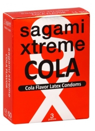 Ароматизированные презервативы Sagami Xtreme COLA - 3 шт. - Sagami - купить с доставкой в Орле