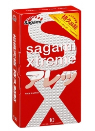 Утолщенные презервативы Sagami Xtreme Feel Long с точками - 10 шт. - Sagami - купить с доставкой в Орле