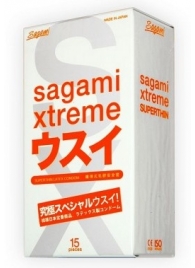 Ультратонкие презервативы Sagami Xtreme SUPERTHIN - 15 шт. - Sagami - купить с доставкой в Орле