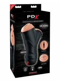 Мастурбатор в колбе с двумя тоннелями Double Penetration Vibrating Stroker - Pipedream - в Орле купить с доставкой