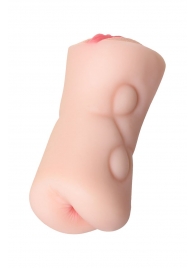 Телесный двусторонний мастурбатор Rich Fruit - вагина и анус - ToyFa - в Орле купить с доставкой