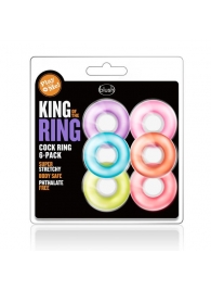 Набор из 6 эрекционных колец King of the Ring - Blush Novelties - в Орле купить с доставкой